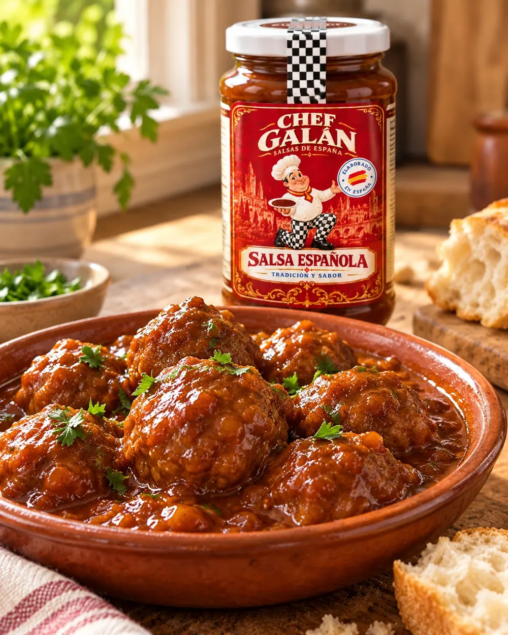 Albóndigas caseras en salsa española