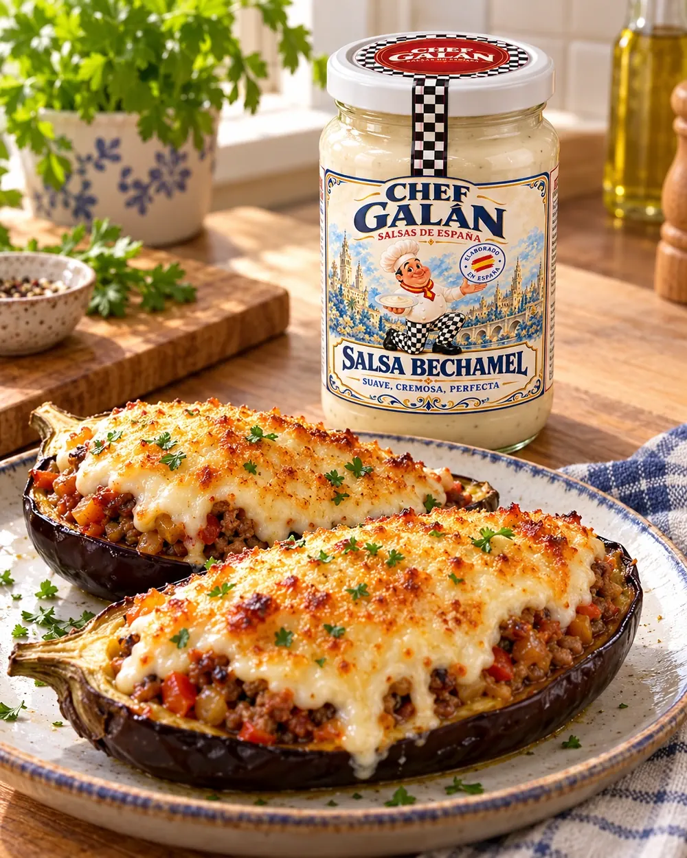 Berenjenas rellenas de carne