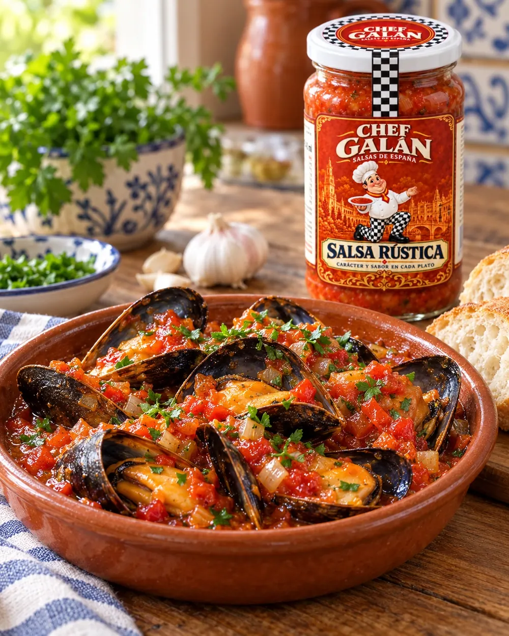 Mejillones en salsa rústica